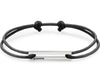 perforated black cord bracelet le 1.7g